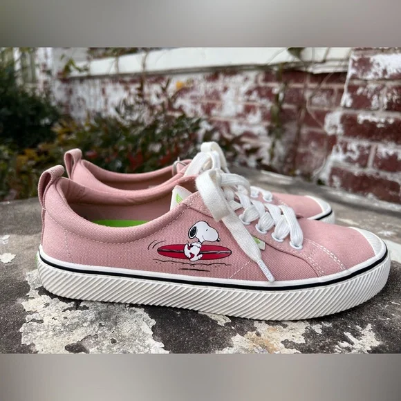 Cariuma OCA Sneakers Peanuts Snoopy Skateboard Pink Canvas Shoes Womens 9.5 - Picture 7 of 12